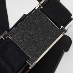 Pre Owned Hermes Black Chevre Mysore Leather Geta Bag  