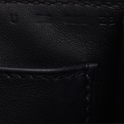 Pre Owned Hermes Black Chevre Mysore Leather Geta Bag  