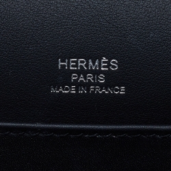 Pre Owned Hermes Black Chevre Mysore Leather Geta Bag  