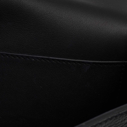 Pre Owned Hermes Black Chevre Mysore Leather Geta Bag  