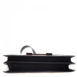 Pre Owned Hermes Black Box Calf Leather Gold Hardware Constance 29 Bag