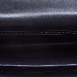 Pre Owned Hermes Black Box Calf Leather Gold Hardware Constance 29 Bag