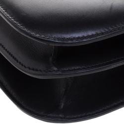 Pre Owned Hermes Black Box Calf Leather Gold Hardware Constance 29 Bag