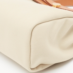 Pre Owned حقيبة هيرمس هيرباغ زيب 31 كانفاس إتش/إبيين وجلد أحمر 