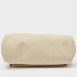 Pre Owned حقيبة هيرمس هيرباغ زيب 31 كانفاس إتش/إبيين وجلد أحمر 