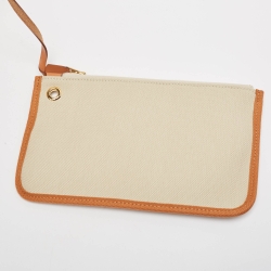 Pre Owned حقيبة هيرمس هيرباغ زيب 31 كانفاس إتش/إبيين وجلد أحمر 