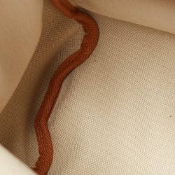 Pre Owned حقيبة هيرمس هيرباغ زيب 31 كانفاس إتش/إبيين وجلد أحمر 