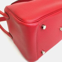 Pre Owned Hermes Rouge De Coeur Clemence Lindy 26 Handbag