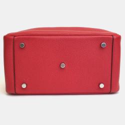 Pre Owned Hermes Rouge De Coeur Clemence Lindy 26 Handbag