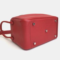 Pre Owned Hermes Rouge De Coeur Clemence Lindy 26 Handbag