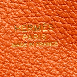 Pre Owned Hermes Orange Togo Leather So Kelly 22 Bag