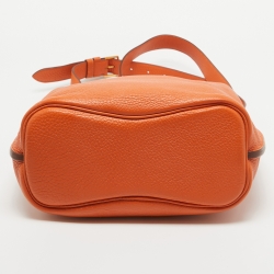 Pre Owned Hermes Orange Togo Leather So Kelly 22 Bag