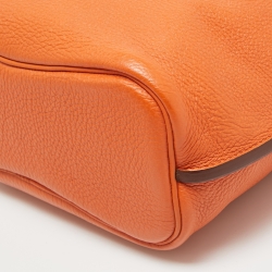 Pre Owned Hermes Orange Togo Leather So Kelly 22 Bag