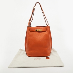 Pre Owned Hermes Orange Togo Leather So Kelly 22 Bag