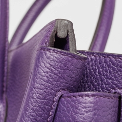 Hermes Ultraviolet Togo Leather Palladium Finish Birkin 40 Bag