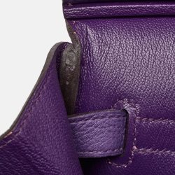 Hermes Ultraviolet Togo Leather Palladium Finish Birkin 40 Bag