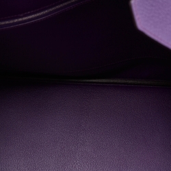 Hermes Ultraviolet Togo Leather Palladium Finish Birkin 40 Bag