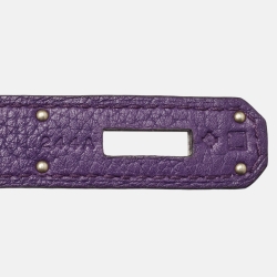 Hermes Ultraviolet Togo Leather Palladium Finish Birkin 40 Bag