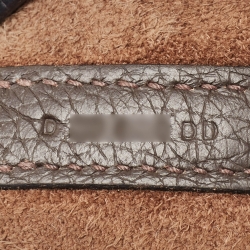 Pre Owned Hermes Chocolat/Ebene Taurillon Clemence Leather and Alligator Touch Picotin Lock 18 Bag