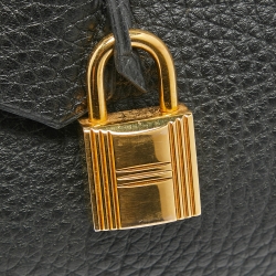 Hermes Noir Togo Leather Gold Finish Birkin 35 Bag
