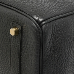 Hermes Noir Togo Leather Gold Finish Birkin 35 Bag