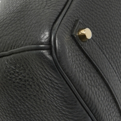 Hermes Noir Togo Leather Gold Finish Birkin 35 Bag