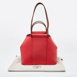 Hermes Rose Candy Toile Canvas Cabag Elan Tote