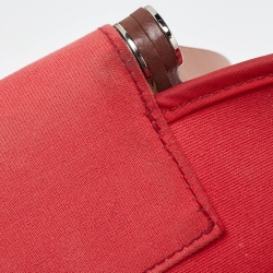 Hermes Rose Candy Toile Canvas Cabag Elan Tote