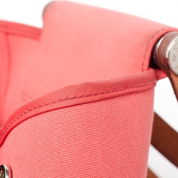 Hermes Rose Candy Toile Canvas Cabag Elan Tote