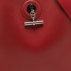 Pre Owned Hermes Rouge Vif Epsom Leather Vespa PM Bag