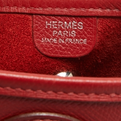 Pre Owned Hermes Rouge Vif Epsom Leather Vespa PM Bag