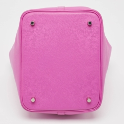 Pre Owned Hermes Magnolia/Bleu Saphir/Craie Epsom Leather Picotin Lock Tressage Bag