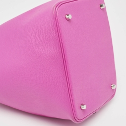 Pre Owned Hermes Magnolia/Bleu Saphir/Craie Epsom Leather Picotin Lock Tressage Bag