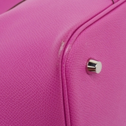 Pre Owned Hermes Magnolia/Bleu Saphir/Craie Epsom Leather Picotin Lock Tressage Bag