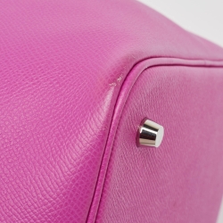 Pre Owned Hermes Magnolia/Bleu Saphir/Craie Epsom Leather Picotin Lock Tressage Bag