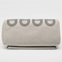 Hermès Noir/Ecru H Plume Canvas and Hunter Leather Circuit 24 Herbag Zip Cabine 50 Bag