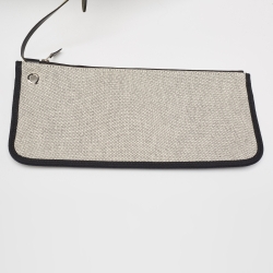 Hermès Noir/Ecru H Plume Canvas and Hunter Leather Circuit 24 Herbag Zip Cabine 50 Bag
