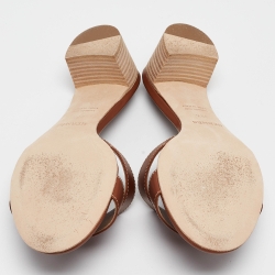 مملوكة مسبقًا صندل سلايد ه يرمس اويزيز جلد أسود مقاس 39