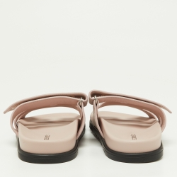Pre Owned Hermes Pink Suede Chypre Sandals Size 37
