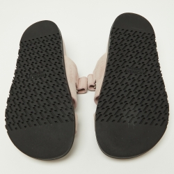 Pre Owned Hermes Pink Suede Chypre Sandals Size 37