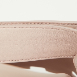 Pre Owned Hermes Pink Suede Chypre Sandals Size 37