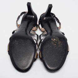 Hermes Tricolor Leather Vera Slingback Sandals Size 38