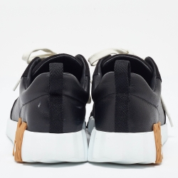 Pre Owned Hermès Black Suede and Leather Bouncing Sneakers Size 38