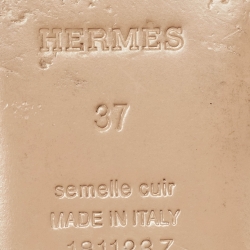 Hermes Multicolor Leather Oz Flat Mules Size 37