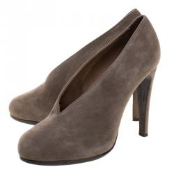 Hermes Khaki Suede Florida Pumps Size 38