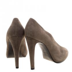 Hermes Khaki Suede Florida Pumps Size 38