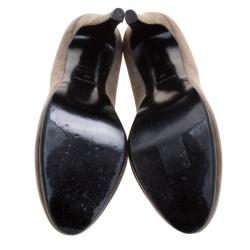 Hermes Khaki Suede Florida Pumps Size 38