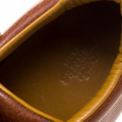 Hermes Brown Leather Quick Lace Up Sneakers Size 36