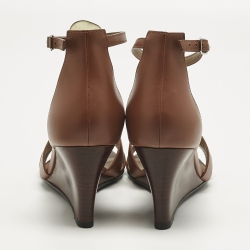 مملوكة مسبقًا Hermès Brown Leather Legend Sandals Size 37