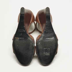 مملوكة مسبقًا Hermès Brown Leather Legend Sandals Size 37